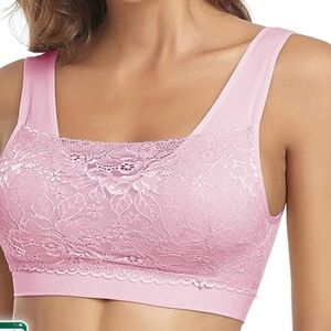 Litthing Sports  Lace Padded Seamless Bra NWT Size XXL